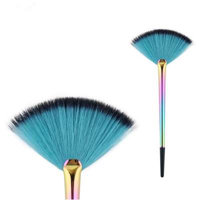 Cosmetic Blush Blending Contour Face Fan Shape Brush