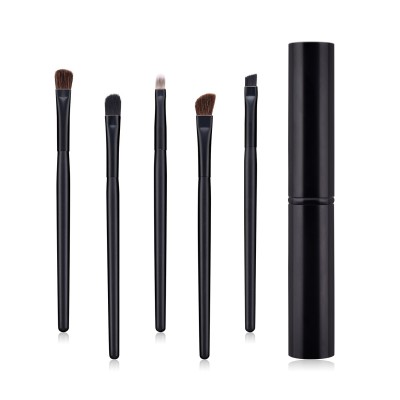 New Black Handle 5PCS Private Label Eye Makeup Brush for Travel